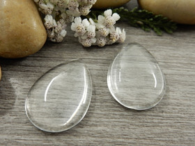 Kapussilasi pisara, 18x25x5mm, kirkas, 1kpl