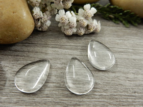 Kapussilasi pisara, 14x10x4mm, kirkas, 1kpl