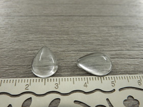 Kapussilasi pisara, 14x10x4mm, kirkas, 1kpl