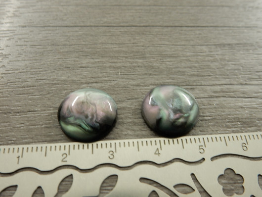 Kapussi marmori, 14mm, moniväri, 1kpl