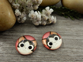 Kapussi kissa, 12mm, moniväri, 1kpl