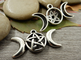 Kuuriipus triple moon, 16x30mm, kromi, 1kpl