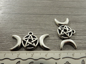 Kuuriipus triple moon, 16x30mm, kromi, 1kpl