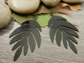 Lehtiriipus, 38x23mm, musta, 1kpl