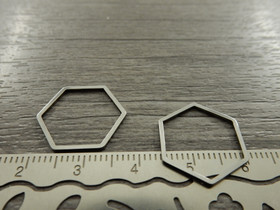 Linkki hexagon, 16x18x0.8mm, umpi, rst, 10kpl