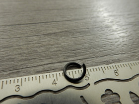 Välirengas, 7x1mm, avattava, rst musta, 10kpl