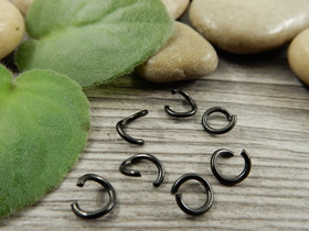 Välirengas, 6x1mm, avattava, rst musta, 10kpl