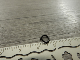 Välirengas, 6x1mm, avattava, rst musta, 10kpl