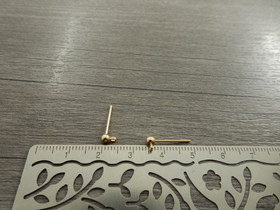 Korvakorutappi lenkillä, 3x13mm, 18K/vaaleakulta, 1pari