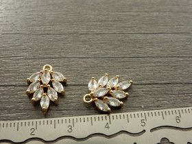 Strassiriipus lehti, 16x12mm, vaaleakulta, 1kpl 