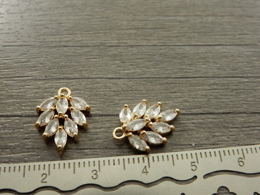 Strassiriipus lehti, 16x12mm, vaaleakulta, 1kpl 