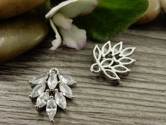 Strassiriipus lehti, 16x12mm, kromi, 1kpl 