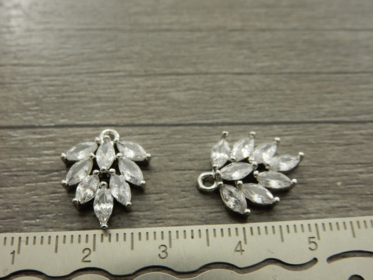 Strassiriipus lehti, 16x12mm, kromi, 1kpl 