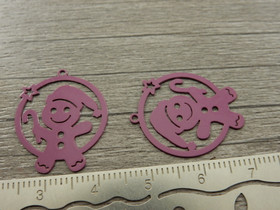 Pipaririipus, 20x24mm, purppura, 1kpl