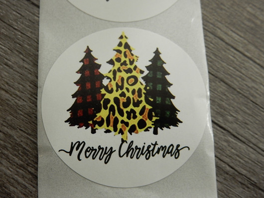 Merry christmas tarra, 38mm, moniväri, 10kpl