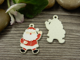 Joulupukkiriipus, 21x19mm, moniväri, 1kpl