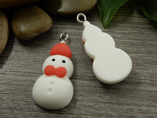 Lumiukkoriipus, 34x16mm, valkoinen, 1kpl