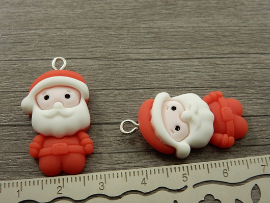 Joulupukkiriipus, 32x17mm, punainen, 1kpl