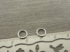 Välirengas, 7x0.8mm, avattava, rst/kirkashopea, 10kpl