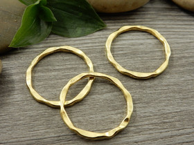 Linkki ympyrä, 22x1.7mm, umpi, kulta, 1kpl