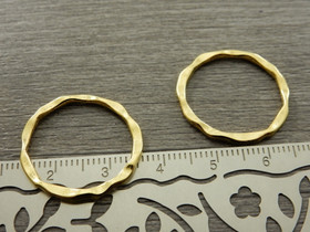 Linkki ympyrä, 22x1.7mm, umpi, kulta, 1kpl