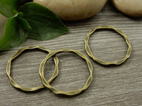 Linkki ympyrä, 22x1.7mm, umpi, pronssi, 1kpl