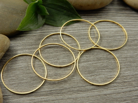 Linkki ympyrä, 20x0.7x0.3mm, umpi, kulta, 1kpl