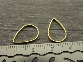 Linkki pisara, 16x11x1mm, umpi, kulta, 10kpl