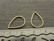 Linkki pisara, 16x11x1mm, umpi, kulta, 10kpl