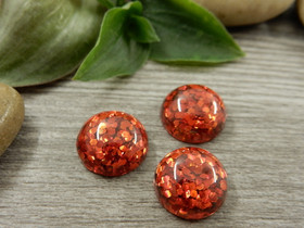 Kapussi kimalle, 12mm, punainen, 1kpl