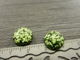 Kapussi kimalle, 12mm, vihreä, 1kpl