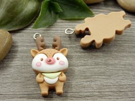 Pororiipus, 31x16mm, ruskea, 1kpl