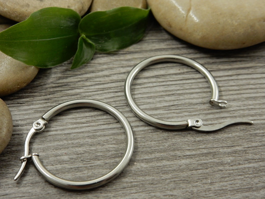 Korvakorurengas huggie, 24.5x2mm, rst, 1pari