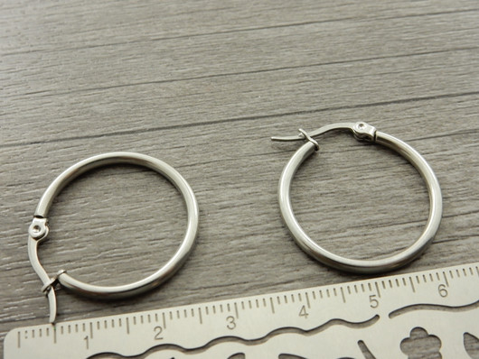 Korvakorurengas huggie, 24.5x2mm, rst, 1pari