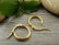 Korvakorurengas, 15x2mm, 18K/kulta/rst, 1pari