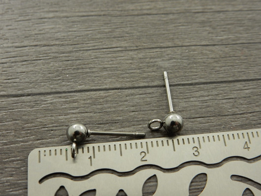 Korvakorutappi lenkillä, 4x15mm, rst, 1pari