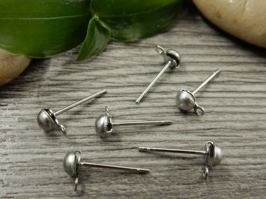 Korvakorutappi lenkillä, 4x14mm, rst, 10paria