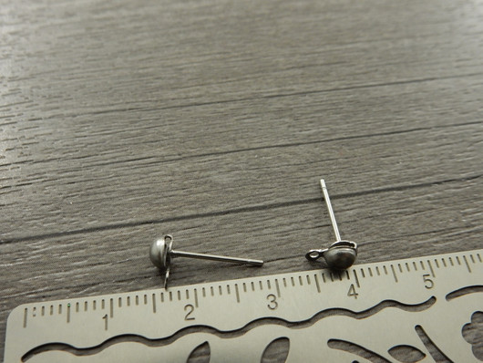 Korvakorutappi lenkillä, 4x14mm, rst, 10paria