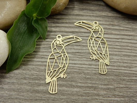 Papukaijariipus, 25x20mm, vaaleakulta, 1kpl