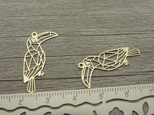 Papukaijariipus, 25x20mm, vaaleakulta, 1kpl