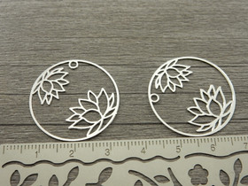 Kukkariipus lotus/linkki, 27mm, kirkashopea, 1kpl