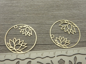 Kukkariipus lotus/linkki, 27mm, vaaleakulta, 1kpl