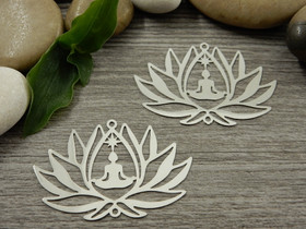 Lotusriipus/linkki, 25x38mm, kromi, 1kpl