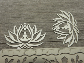 Lotusriipus/linkki, 25x38mm, kromi, 1kpl