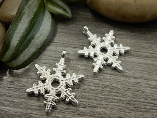 Lumihiutaleriipus, 23x18mm, kirkashopea, 1kpl