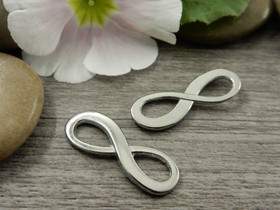 Ääretönriipus/ linkki, 23x8mm, kromi, 1kpl