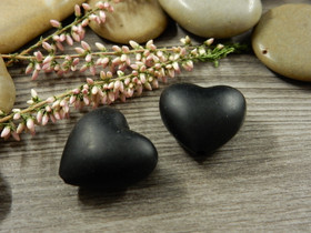 Silikonihelmi sydän, 19x20mm, musta, 1kpl