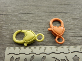 Rapulukko sydän, 26mm, mix setti , 10kpl