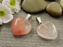 Kristalliriipus kirsikka kvartsi sydän, n.22x20mm, kirsikka, 1kpl