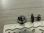 Korvakorutappi rengas+lukko, 10x10mm, musta/rst, 1pari